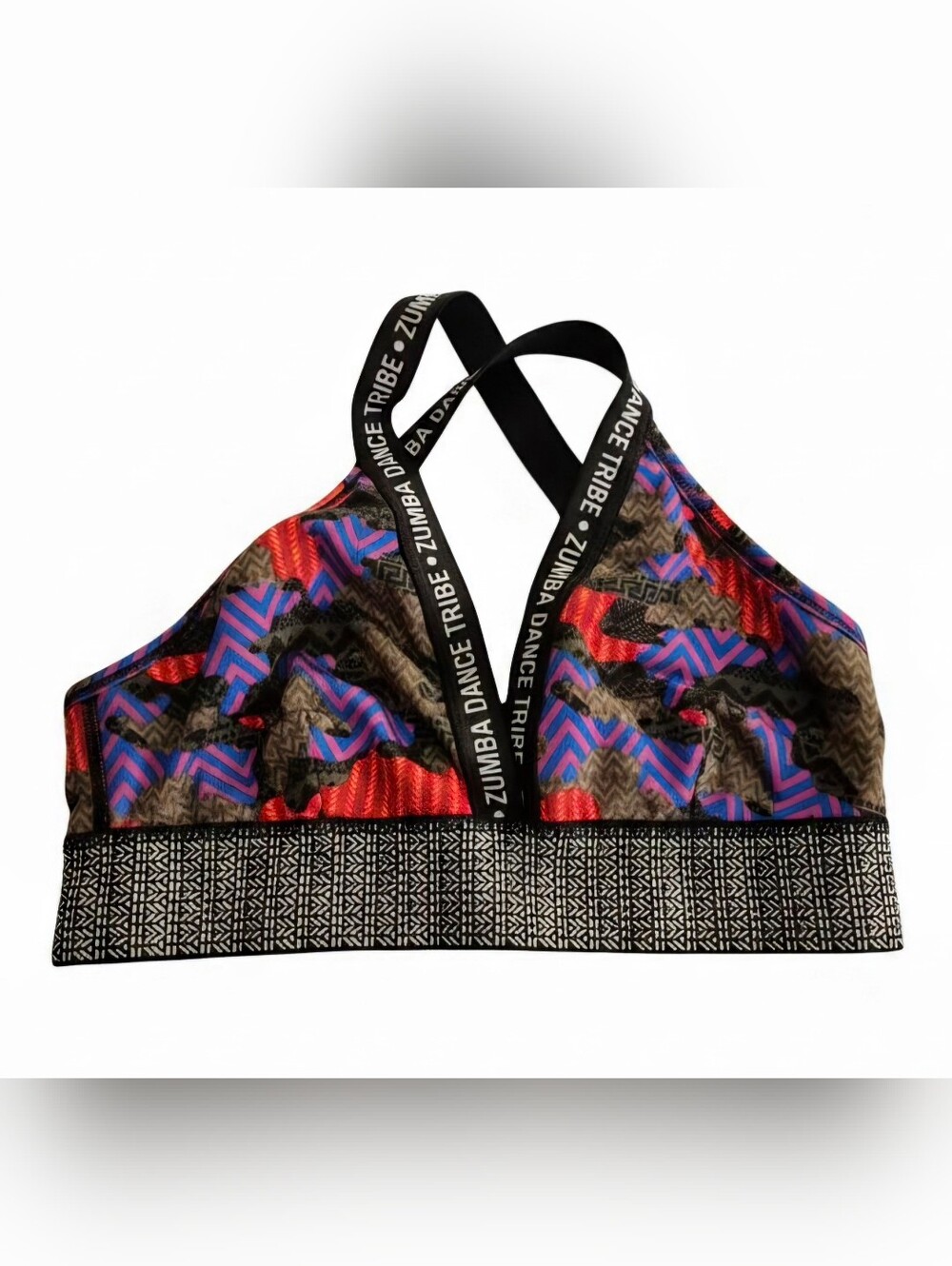 Zumba Dance Tribe Strappy Sports Bra Size Medium